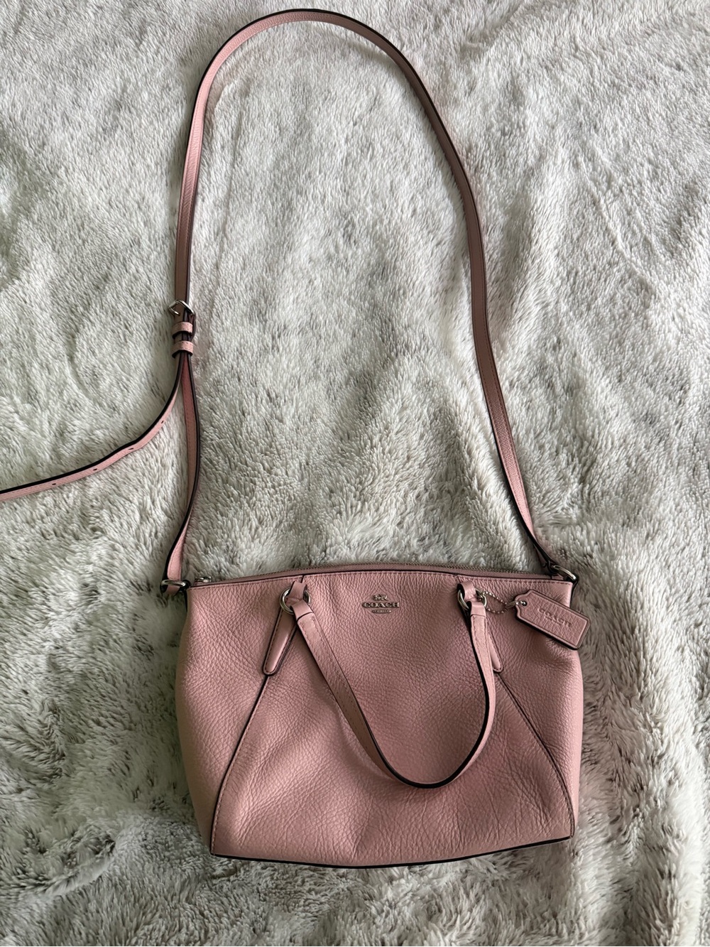 Coach purse in light pink